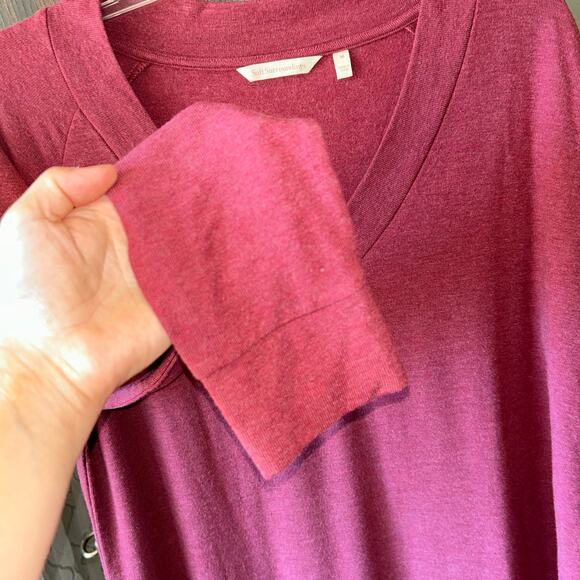 Soft Surroundings Women’s Marla Dress Size Medium Heather Ruby Red Draped - Picture 5 of 12